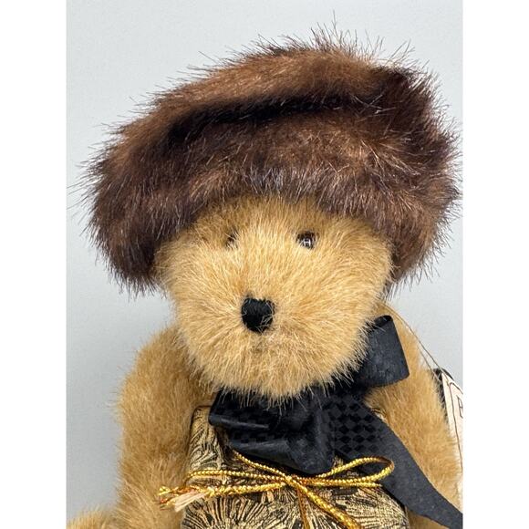 Boyd’s Bears IVANA SPENDALOT In Hat & Born To Shop Black Velvet Purse 8” Jointed - Picture 2 of 12